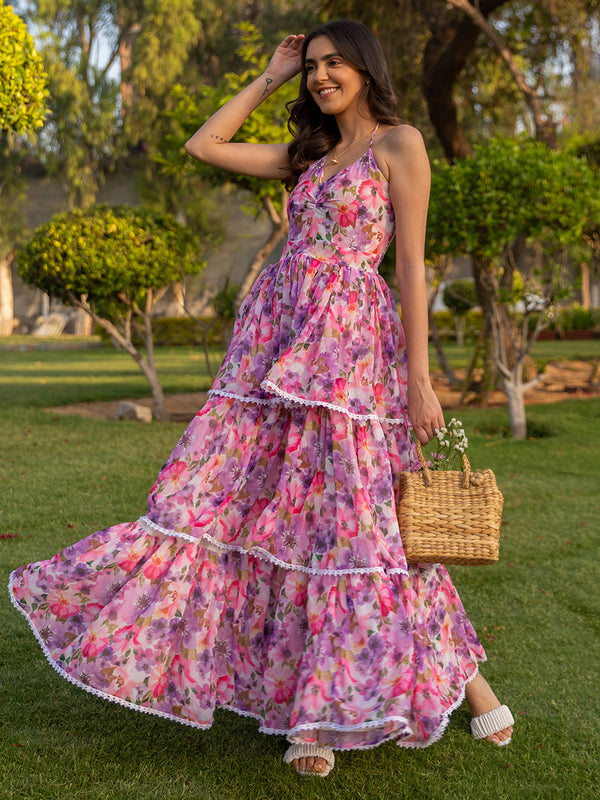 Cotton Tiered Maxi Dress Flared Casual Summer Party Dress Size M,L,XL,XXL  at Rs 550/piece | Maxi Dress in Jaipur | ID: 25217752588