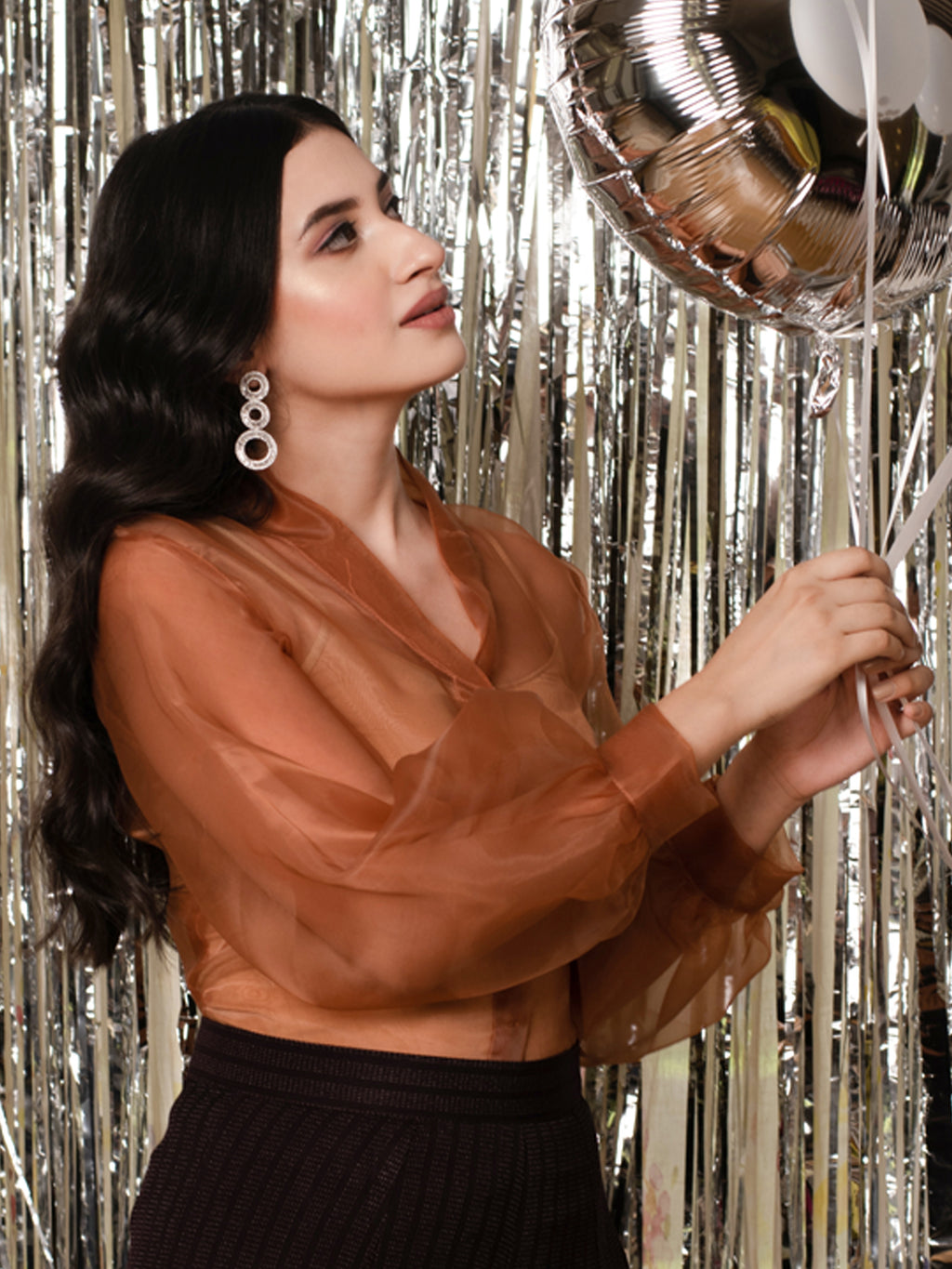 Baloon Sleeve Organza Shirt