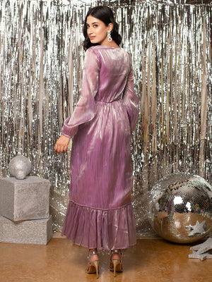 Metallic Lilac Gown for Women