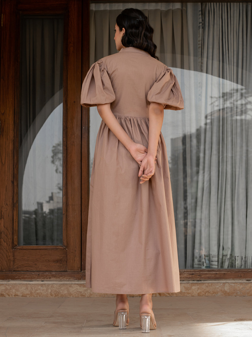 Classy Beige Slay Dress for Luxury Fashion