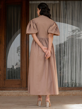 Classy Beige Slay Dress for Luxury Fashion