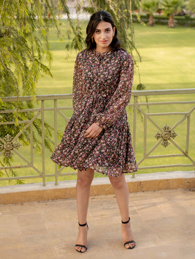 Floral Tiered Dress for Women