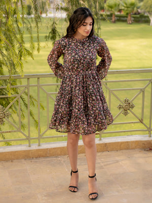 Floral Tiered Dress for Women