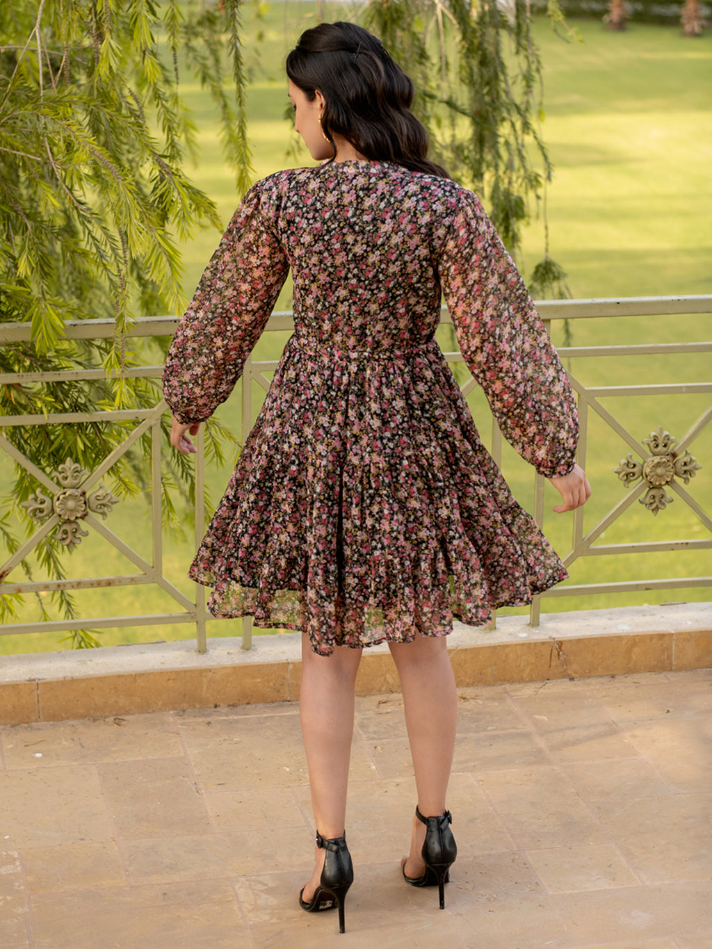 Floral Tiered Dress for Women