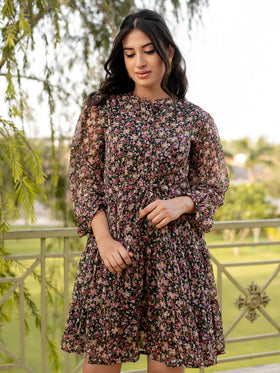 Floral Tiered Dress for Women